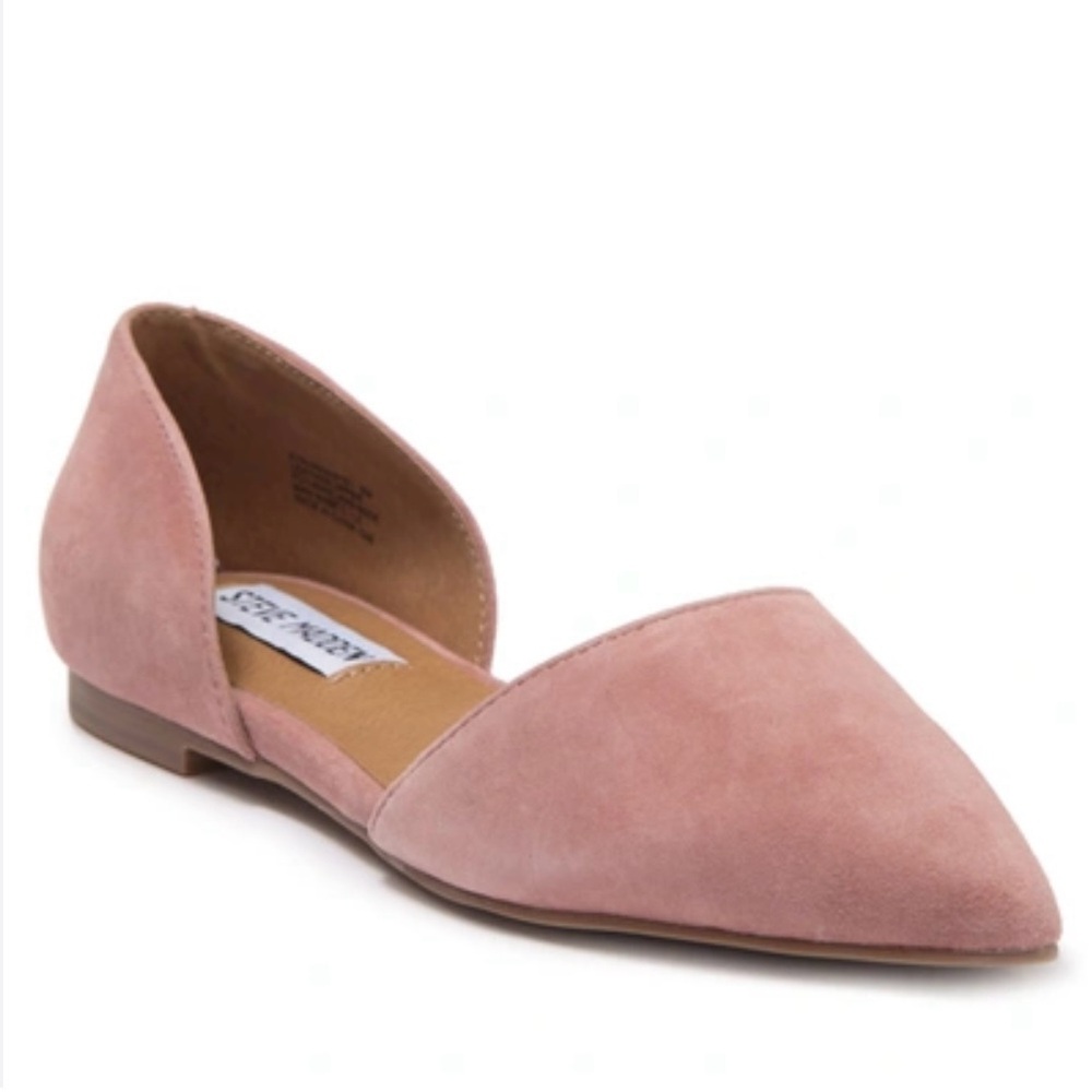 STEVE MADDEN KHAI D'ORSAY FLAT IN MAUVE SUEDE